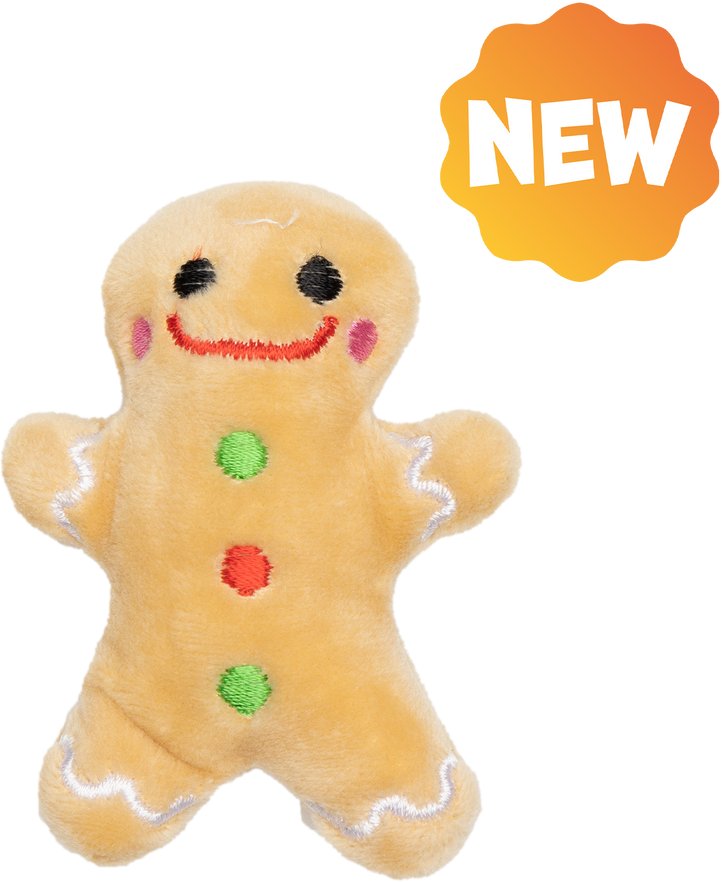 UNIQ PETS PLUSZOWA ZABAWKA DLA KOTA PURRNIP piernikowy ludzik z kocimiętką 7x6cm