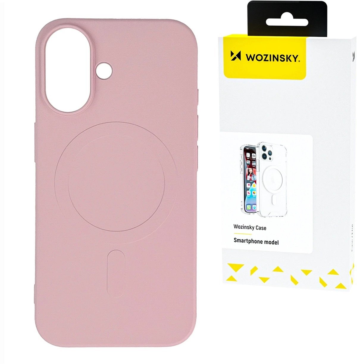 Wozinsky Liquid Silicone Case MagSafe Samsung Galaxy S24 FE Light pink