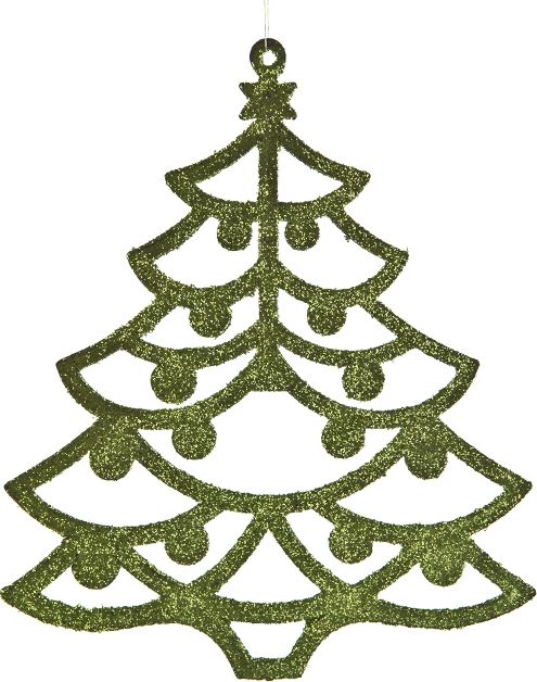 Witek Home 12x Ozdoba świąteczna choinka zielona