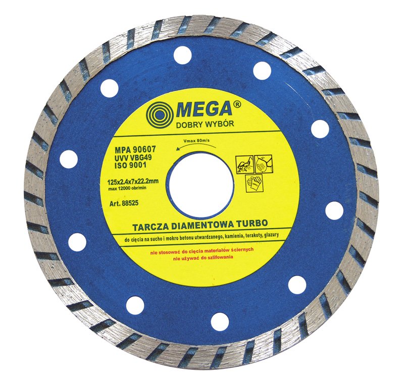 Mega Tarcza diamentowa TURBO 2.4x7.4mm 115mm 88515