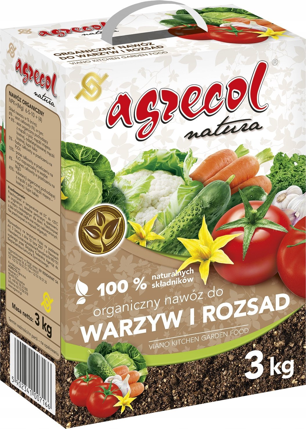 Agrecol VIANO MIXPROF BIO 2 do warzyw i rozsad 3kg