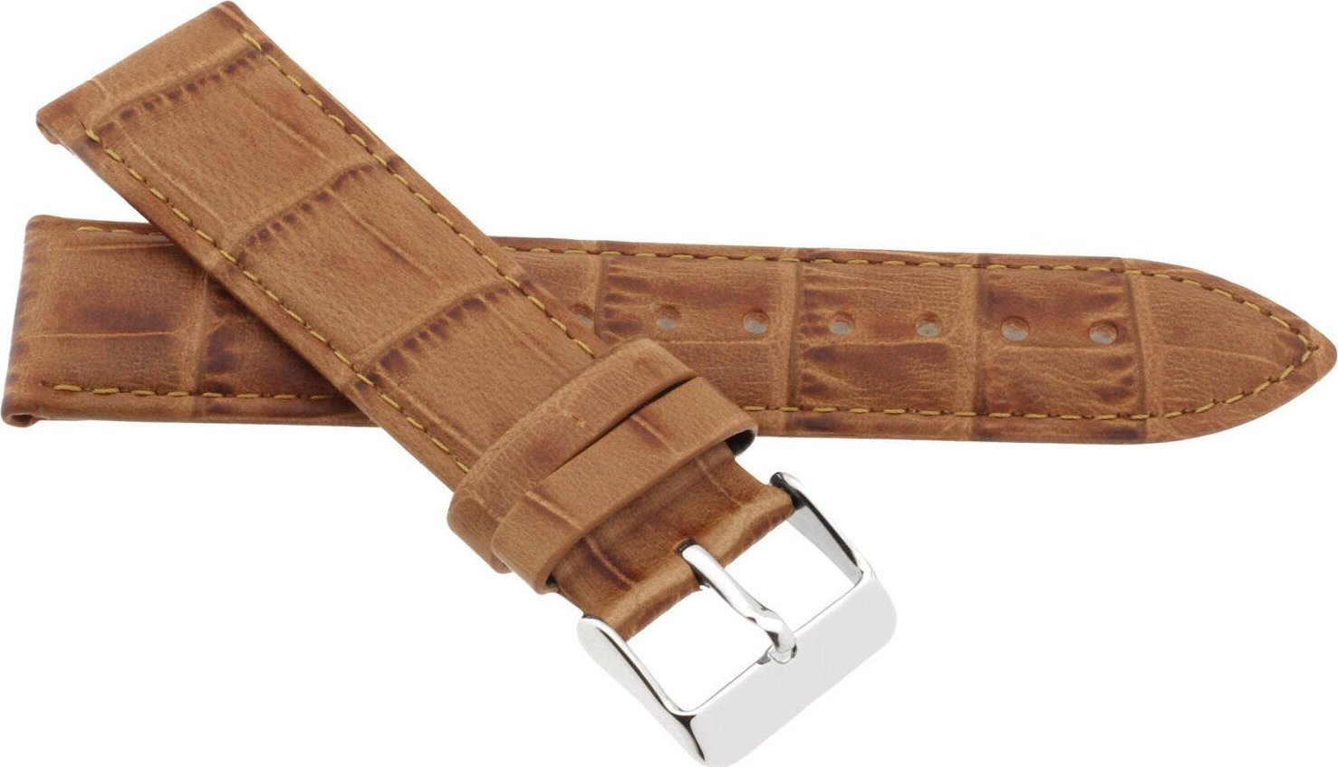 JVD Skórzany pasek do zegarka 16 mm JVD R41717-16 brązowy