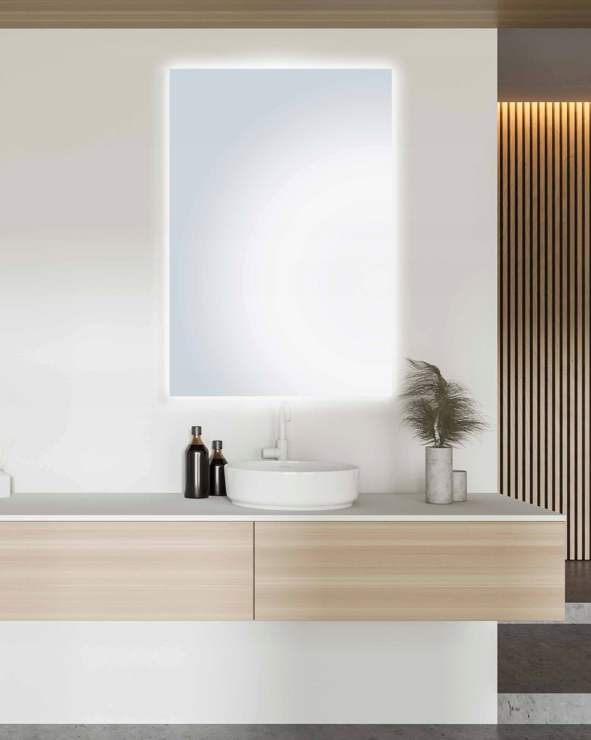 MIRROR ENLIGHTED LED LUNA 50X70CM