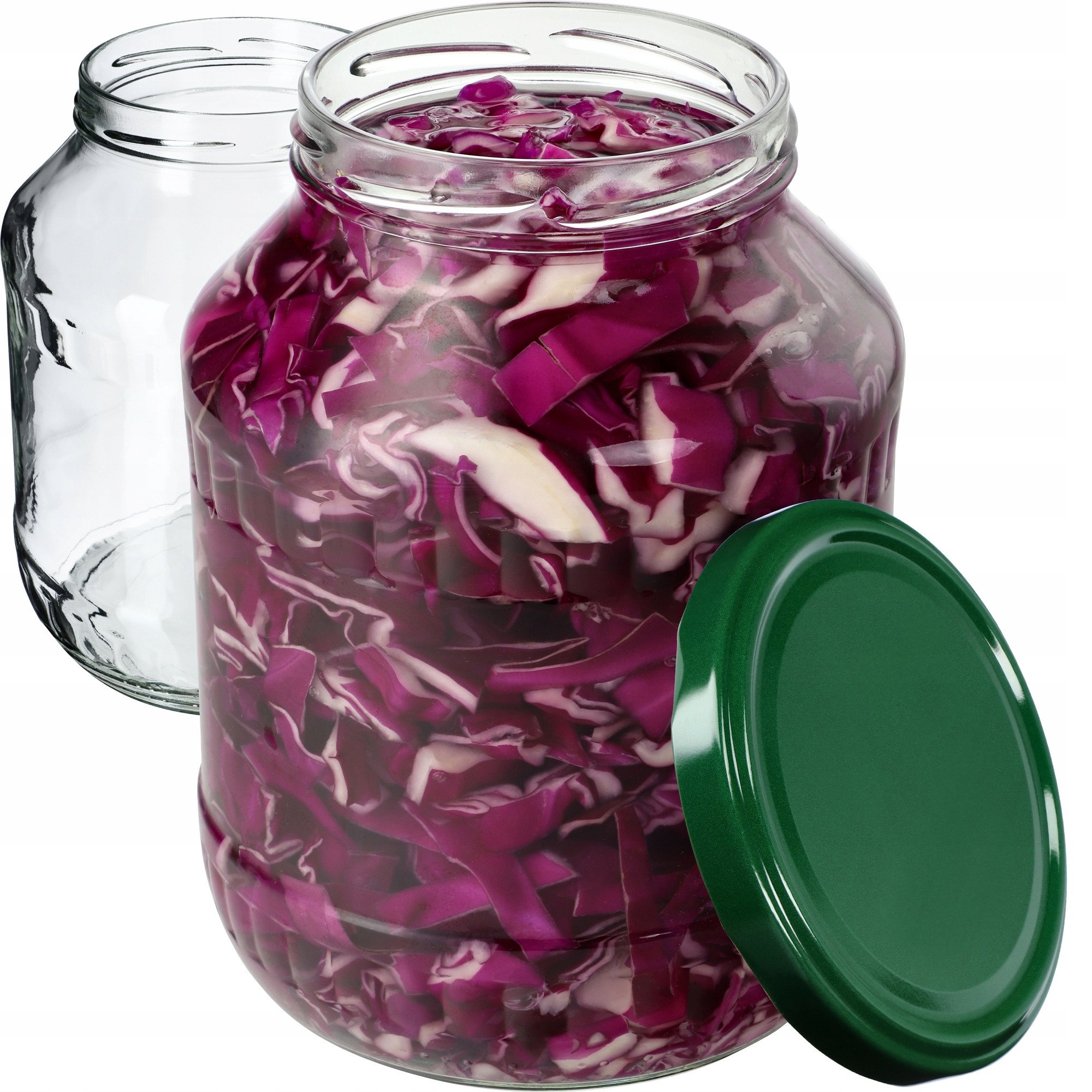 KADAX 2x Słoik Słój Szklany 1,7L Na Przetwory Ogórki Nalewki + Wieczka Fi89