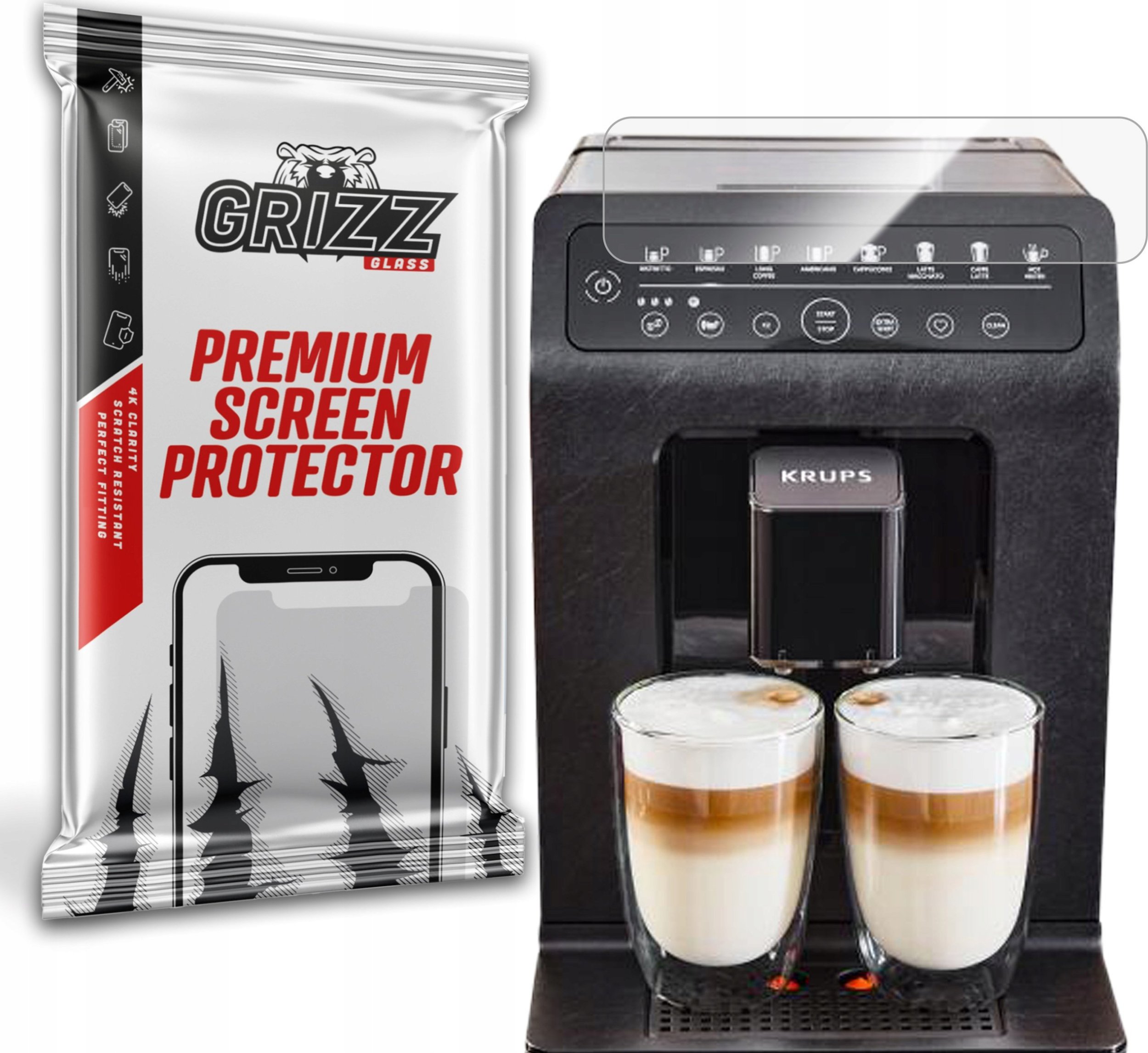 GrizzGlass Szkło hybrydowe GrizzGlass HybridGlass do Krups Evidence EA8908