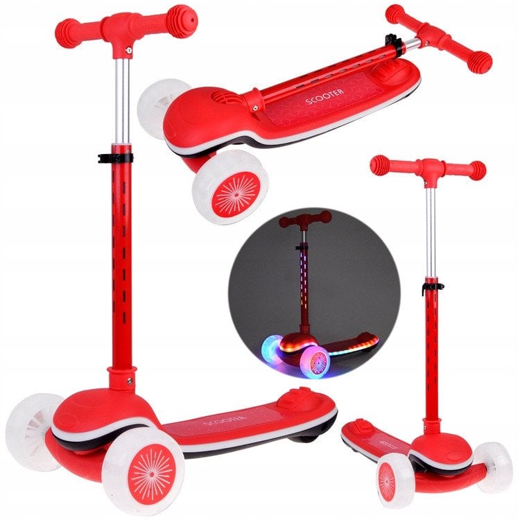 Balansowa hulajnoga SCOOTER 3-kołowa KOLOROWE ŚWIATEŁKA i MUZYKA SP0812