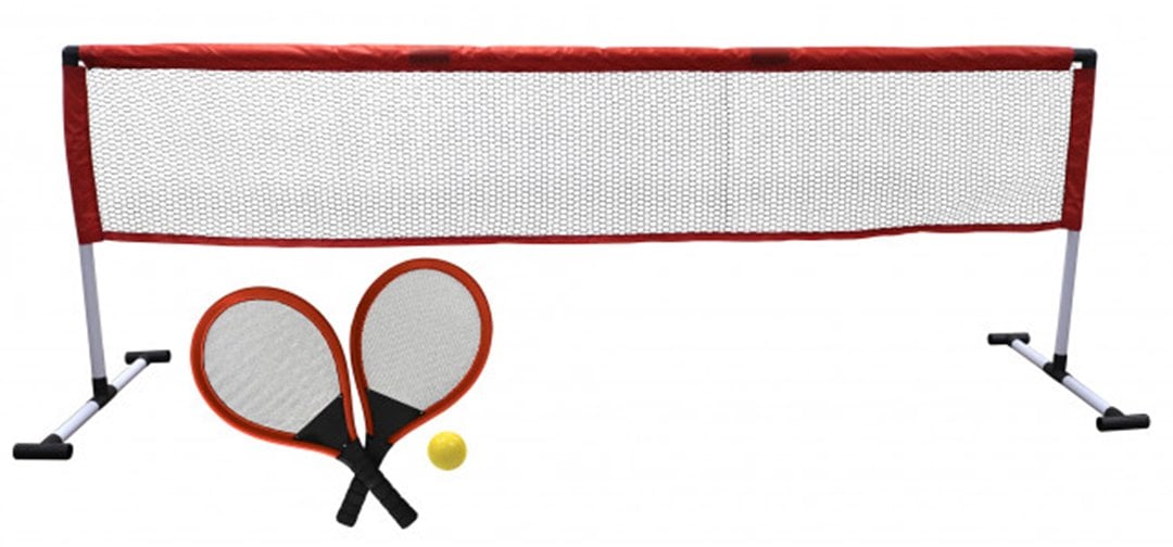 HOME It® tennissæt med net, ketsjere, bold 205 × 72 cm