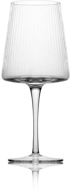 HAND-MADE WINE GLASS RIBBON EDGE 6PCS