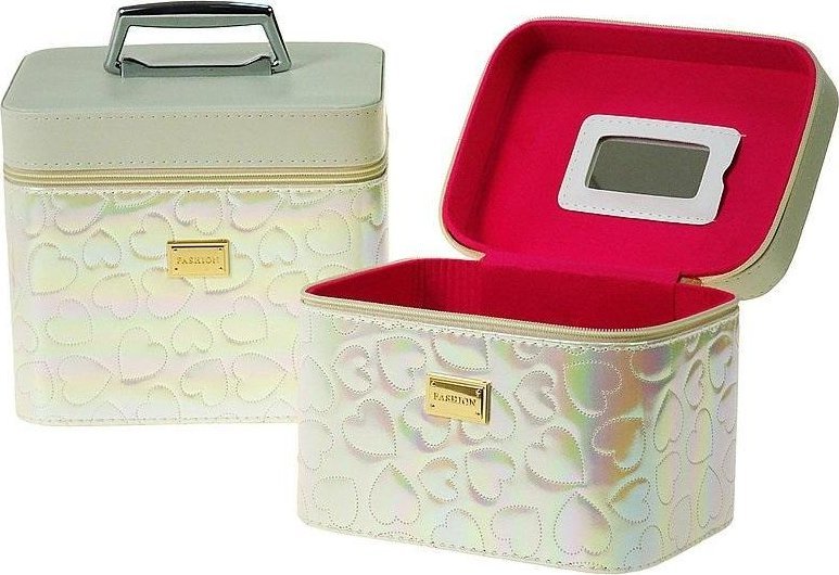 Kuferek M walizka z lusterkiem na zamek 21x14x13cm