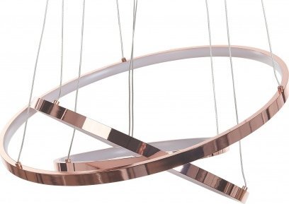 Lampa wisząca Beliani Lampa wisząca LED metalowa różowe złoto ATREK!