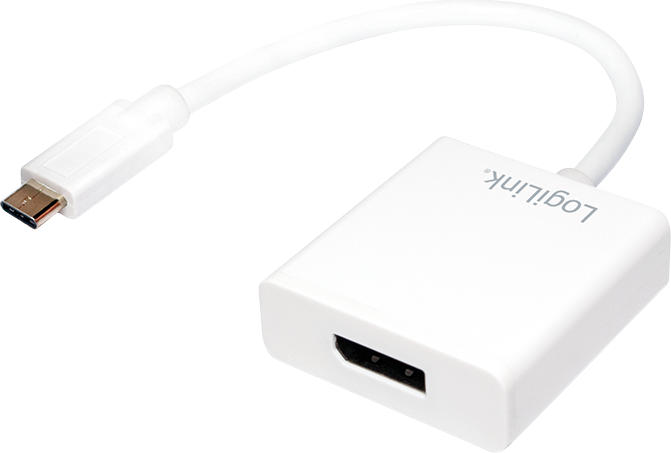 Adapter USB LogiLink USB-C - DisplayPort Biały (UA0246)