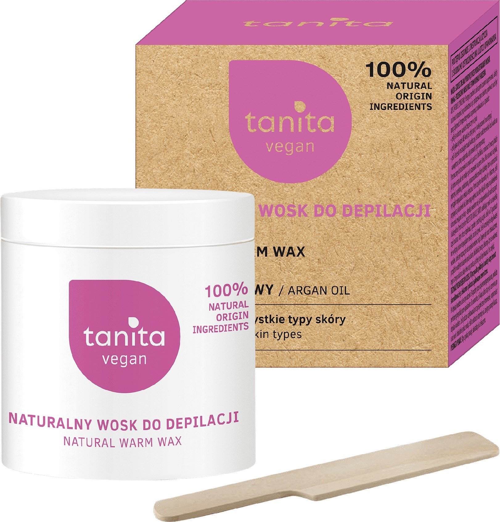 Miraculum TANITA Vegan Wosk do depilacji z olejkiem arganowym 250ml