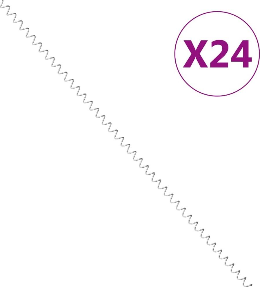 vidaXL Spirale do gabionów, 24 szt., galwanizowana stal, 100 cm