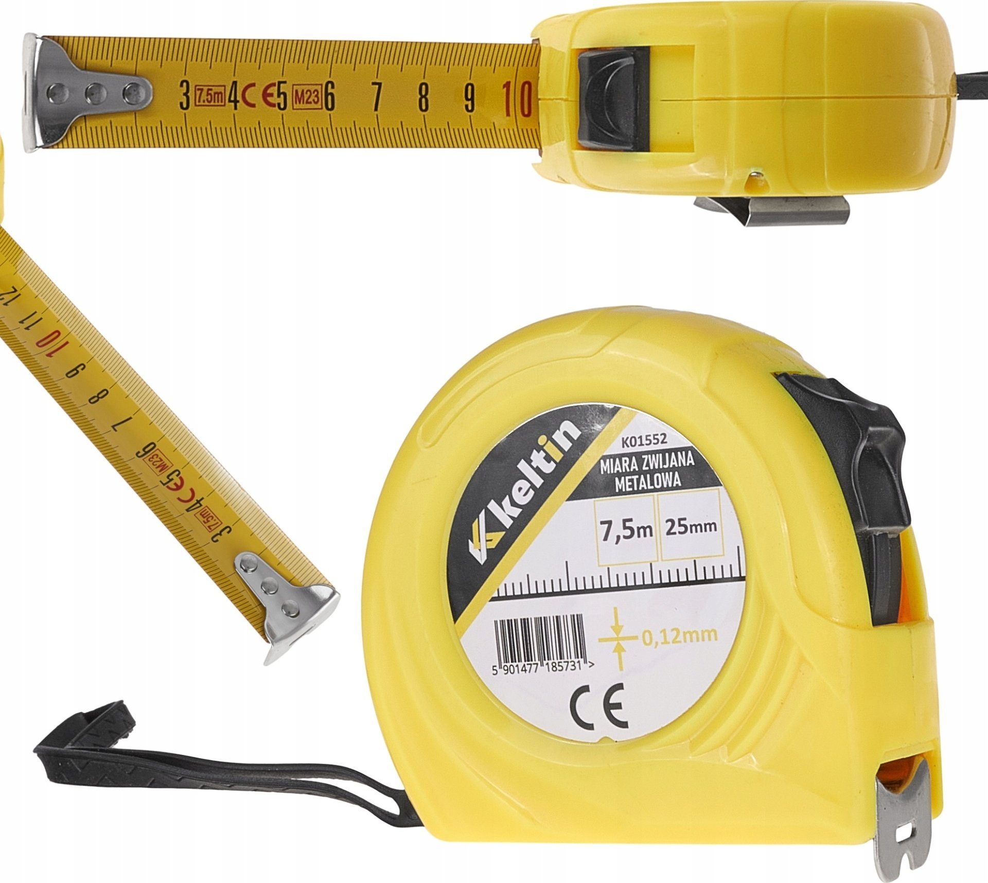 KELTIN Miara zwijana metalowa 7,5m x 25mm x 0,12mm (60)