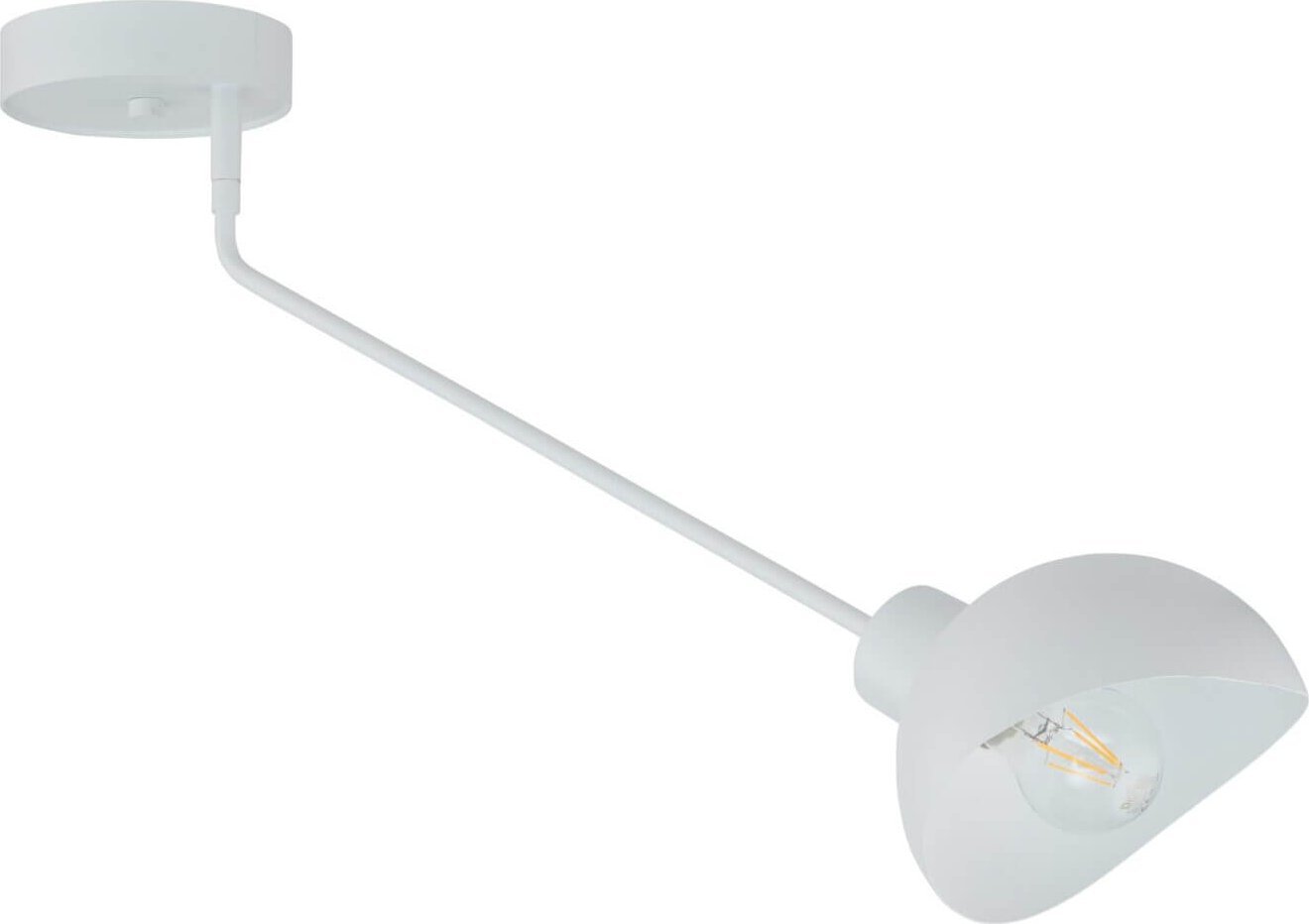 Lampa sufitowa Sigma Sufitowa lampa na wysięgniku Roy metalowa biała do holu