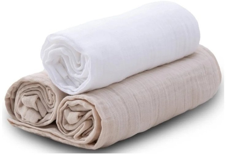 Pielucha MUSLIN 3 pak (incl.1x tetra), roz. 70x80