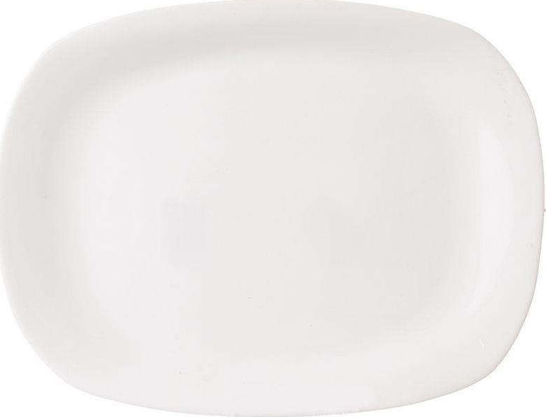 Orion Półmisek szklany BIAŁY prostokątny talerz patera szklana 22x16 cm uniwersalny