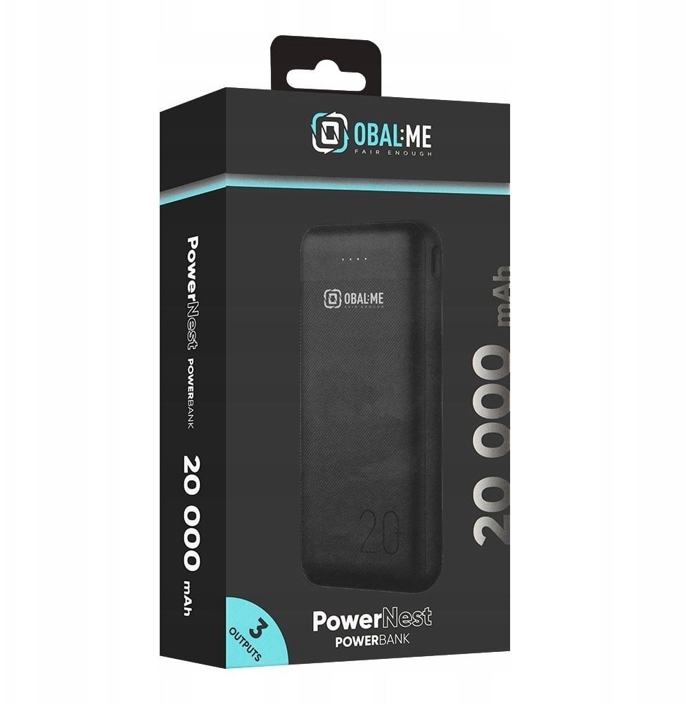 Obalme power bank czarny 20000 mAh
