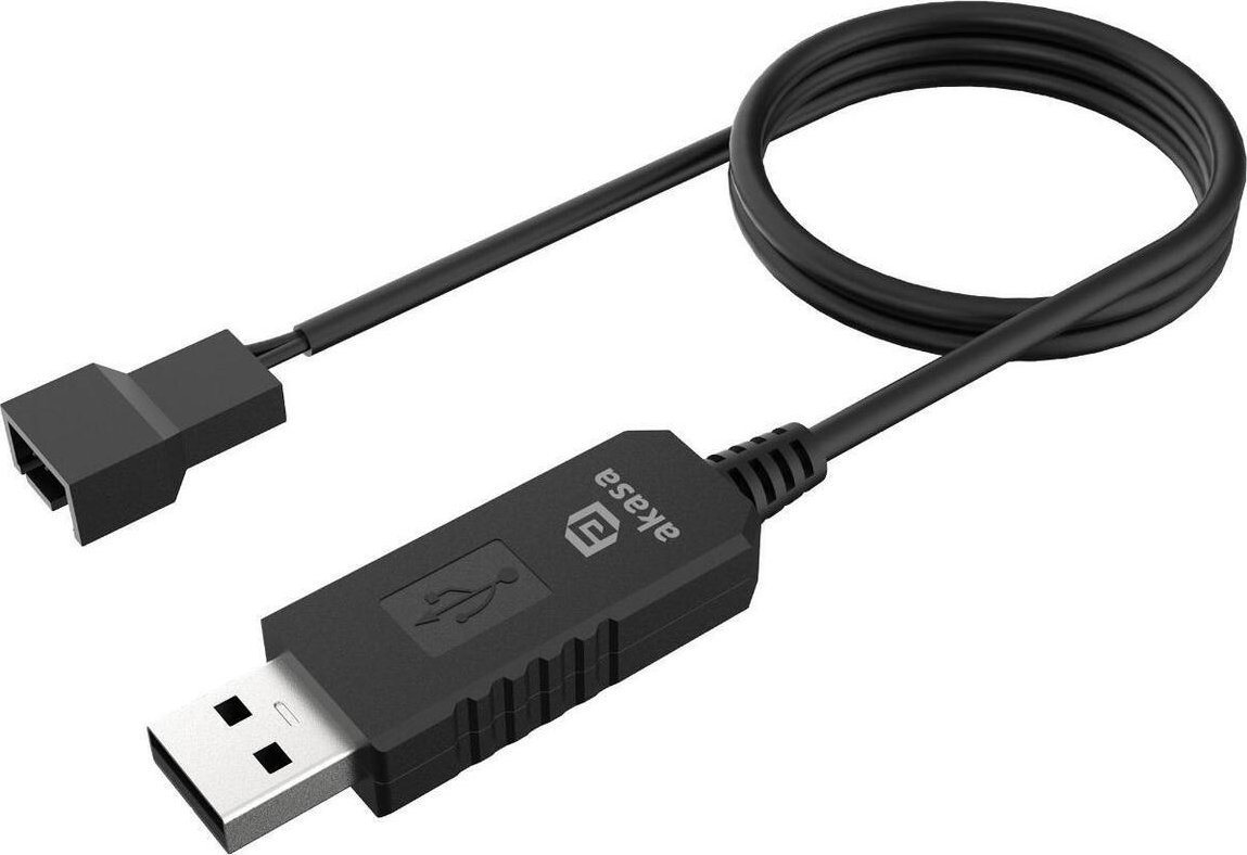 BBC AKASA kabel USB na 3-pin / 4-pin 5V na 12V adapter do wentylatorów 60 cm