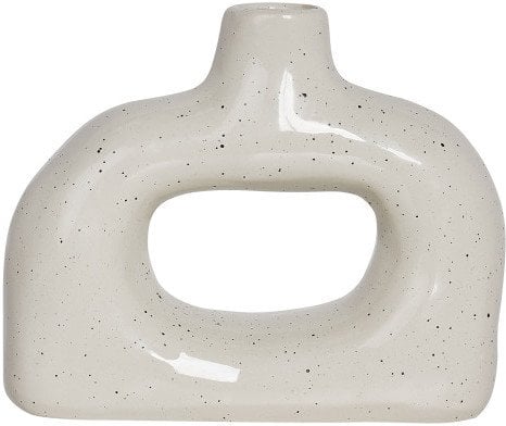 Beliani Wazon na kwiaty MOONEYE Kamionka 19 cm Złamana biel