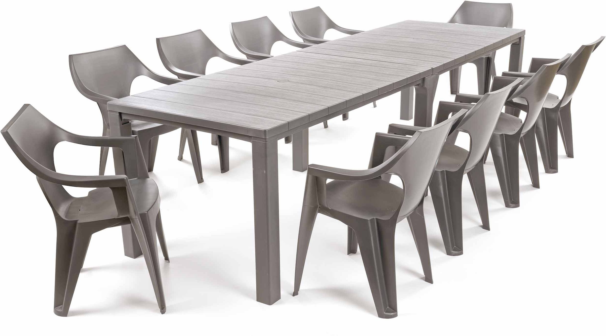 Zestaw mebli ogrodowych Dante + Julie Double dla 10 osób cappuccino