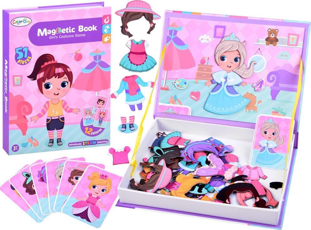 Jokomisiada Książka układanka magnetyczna Lalka ubrania ZA3766