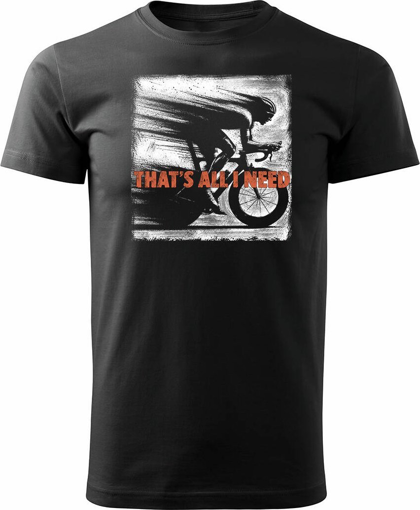 Topslang Koszulka z kolarzem kolarz kolarska dla rowerzysty z kolarką rowerem męska czarna REGULAR XL