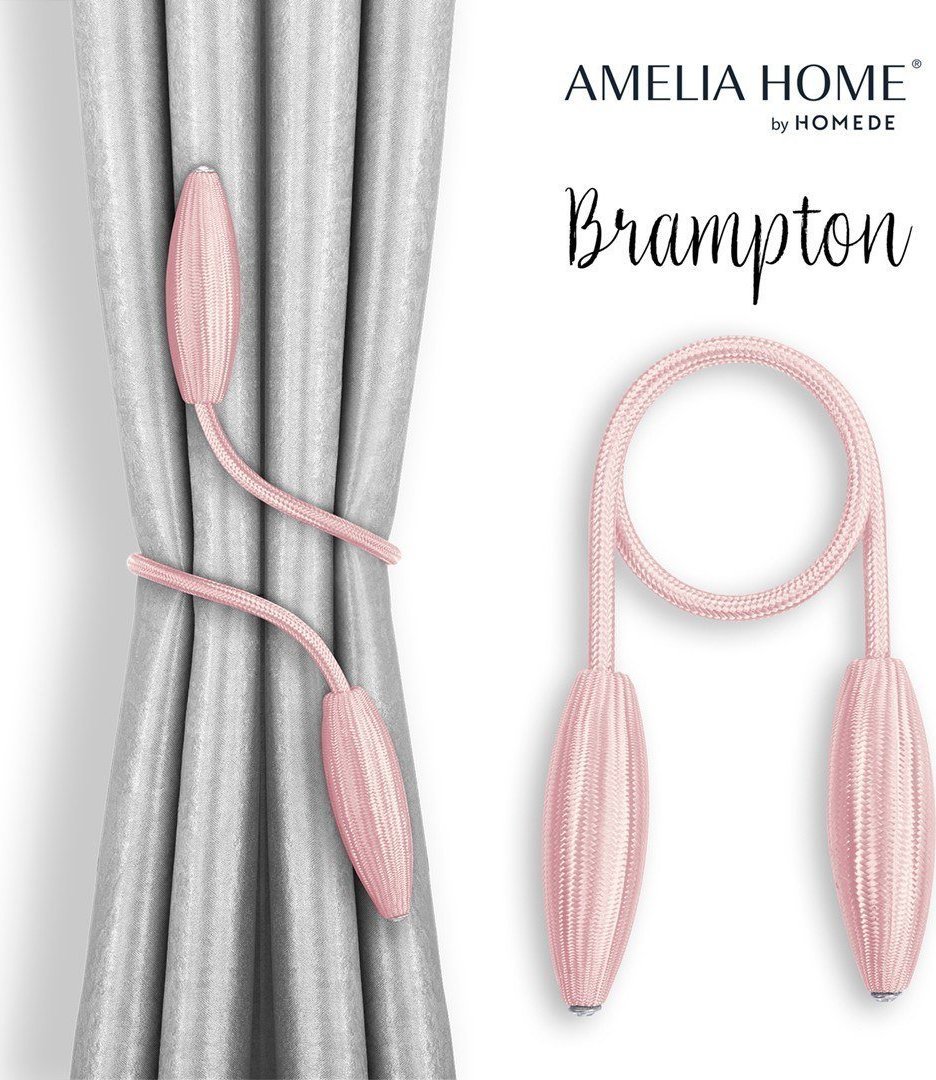 AmeliaHome Upinacze do zasłon AH BRAMPTON POWDERPINK 2PCS