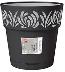 Puku pods ar paliktni Gaia O15x15cm melns 8003507883031