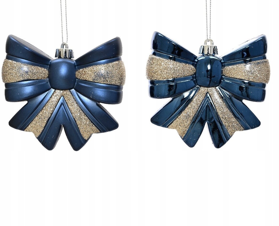 Kaemingk Bombka choinkowa nietłukąca w kształcie kokardy z zawieszką 12 cm 1szt