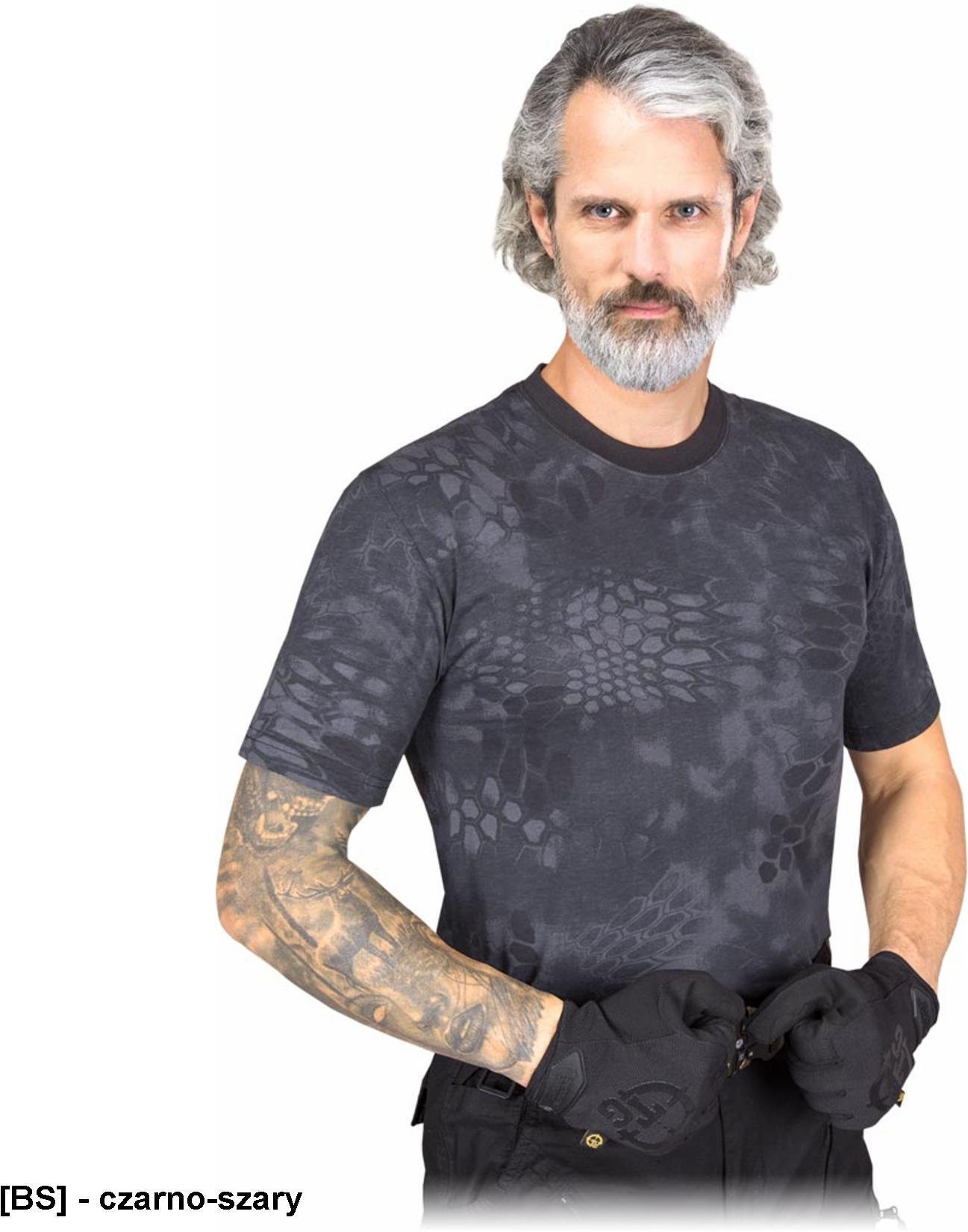 Reis TG-TARNUNG - T-shirt short sleeve Tactical Guard 100% bawełna 170-180 g/m2 dedicated to military motorcycle enthusiasts - black-gray S