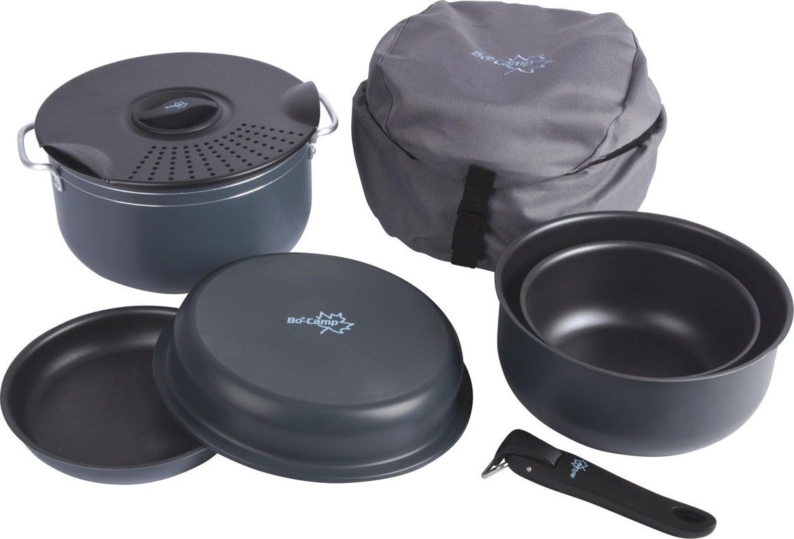 Bo-Camp 7 częściowy zestaw garnków campingowych Bo Camp uniwersalny