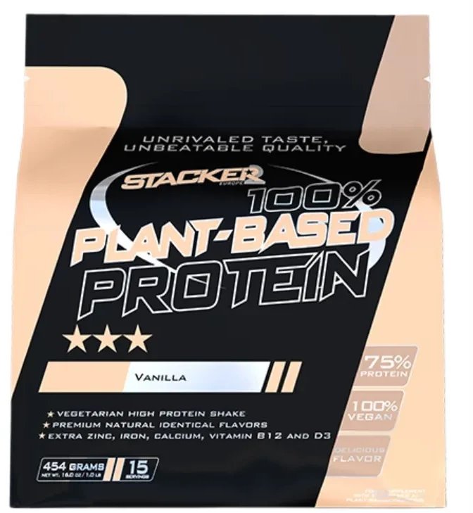 Stacker2 Europe - Białko Roślinne 100%, Wanilia, Proszek, 454g