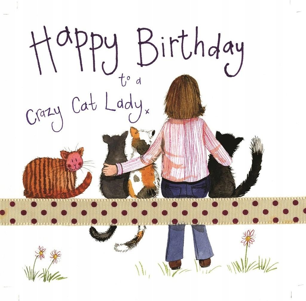 KUKARTKA Karnet Urodziny S178 Crazy Cat Lady Kociara