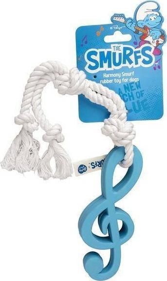 Duvo+ Duvo+ Smerfy Zabawka Gumowa Klucz Wiolinowy 42.5x6.2x2.5cm