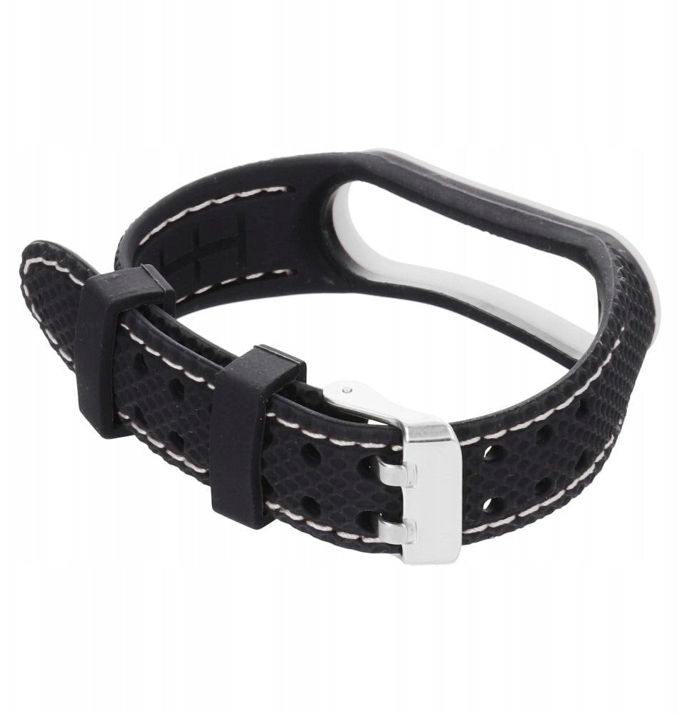 Pasek z elastomeru LIFESTYLE do XIAOMI Mi Band 5 / 6 czarny (03)
