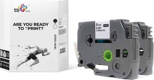 TB Print Taśma TBTB-TZE221 Brother Czarny na Białym 9x8mm 2 szt.