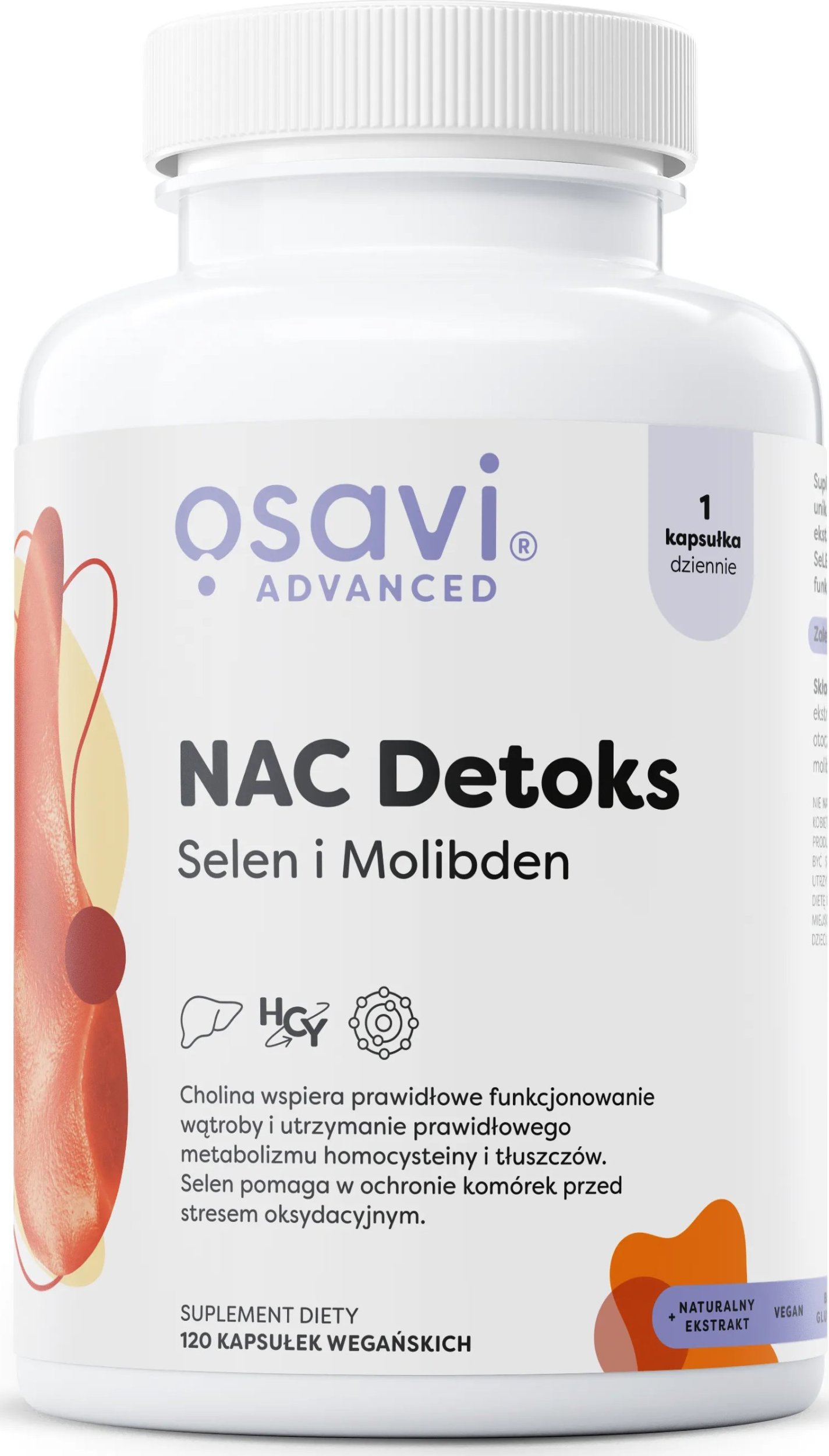 Osavi - NAC Detoks, Selen i Molibden, 120 vkaps