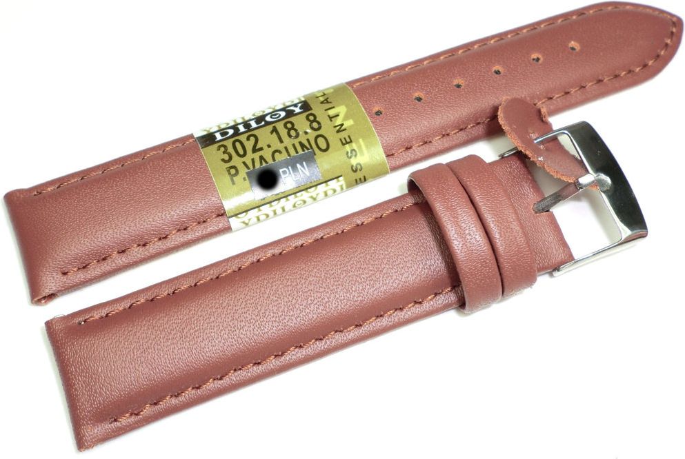 Diloy Skórzany pasek do zegarka 18 mm Diloy 302.18.8