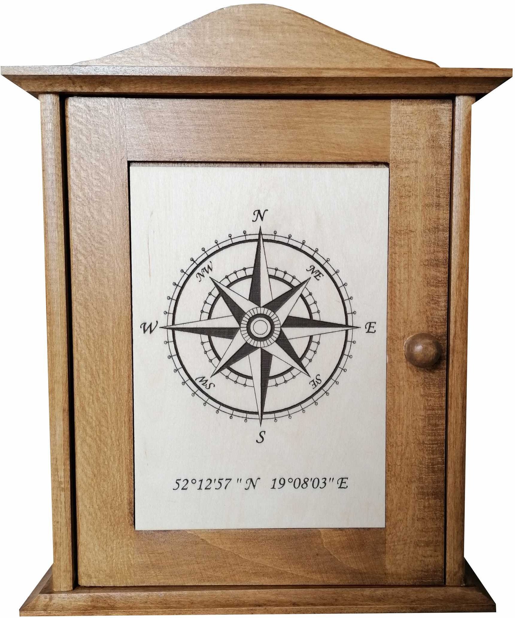 Drewniana szafka na klucze