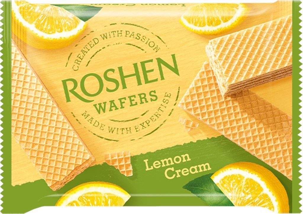 Roshen Wafle przekładane o smaku cytrynowym 72 g