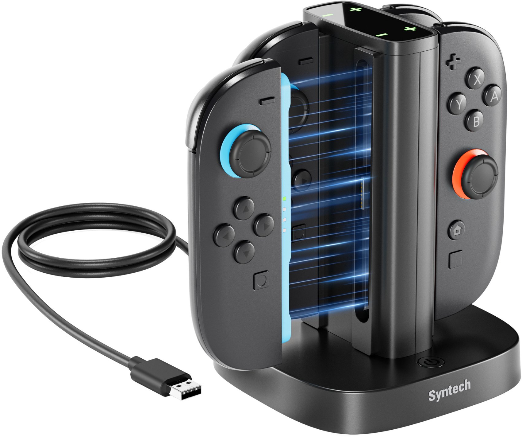 Syntech Stacja Ładowania Joy-Con do Nintendo Switch 2 4w1 szybka ładowarka z LED