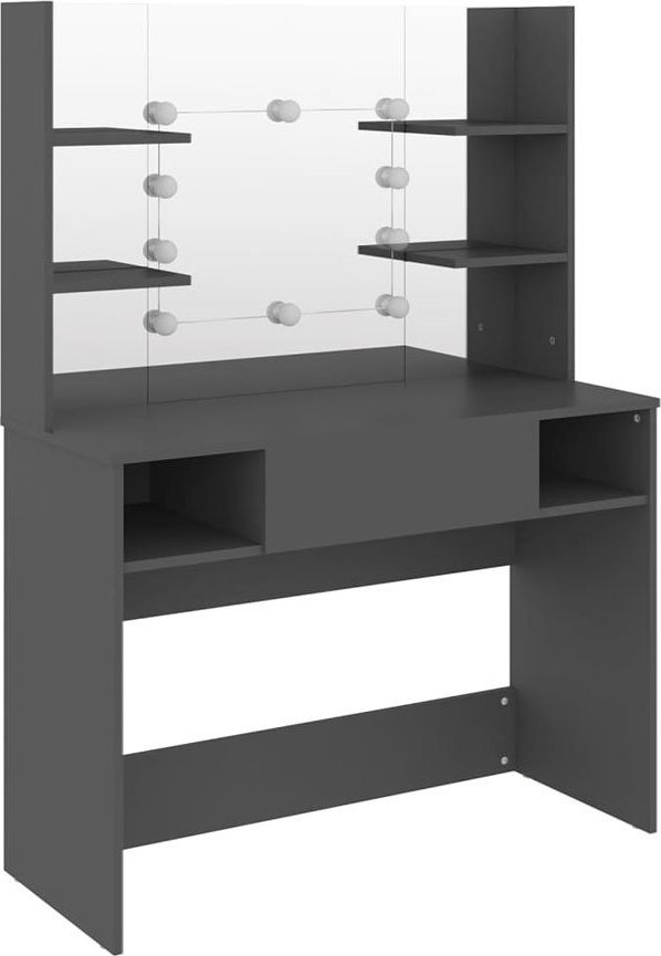 Elior Szara toaletka do makijażu z lustrem LED - Soxo 3X