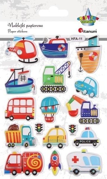 Titanum Naklejki wypukłe pojazdy użytkowe mix 17szt.
