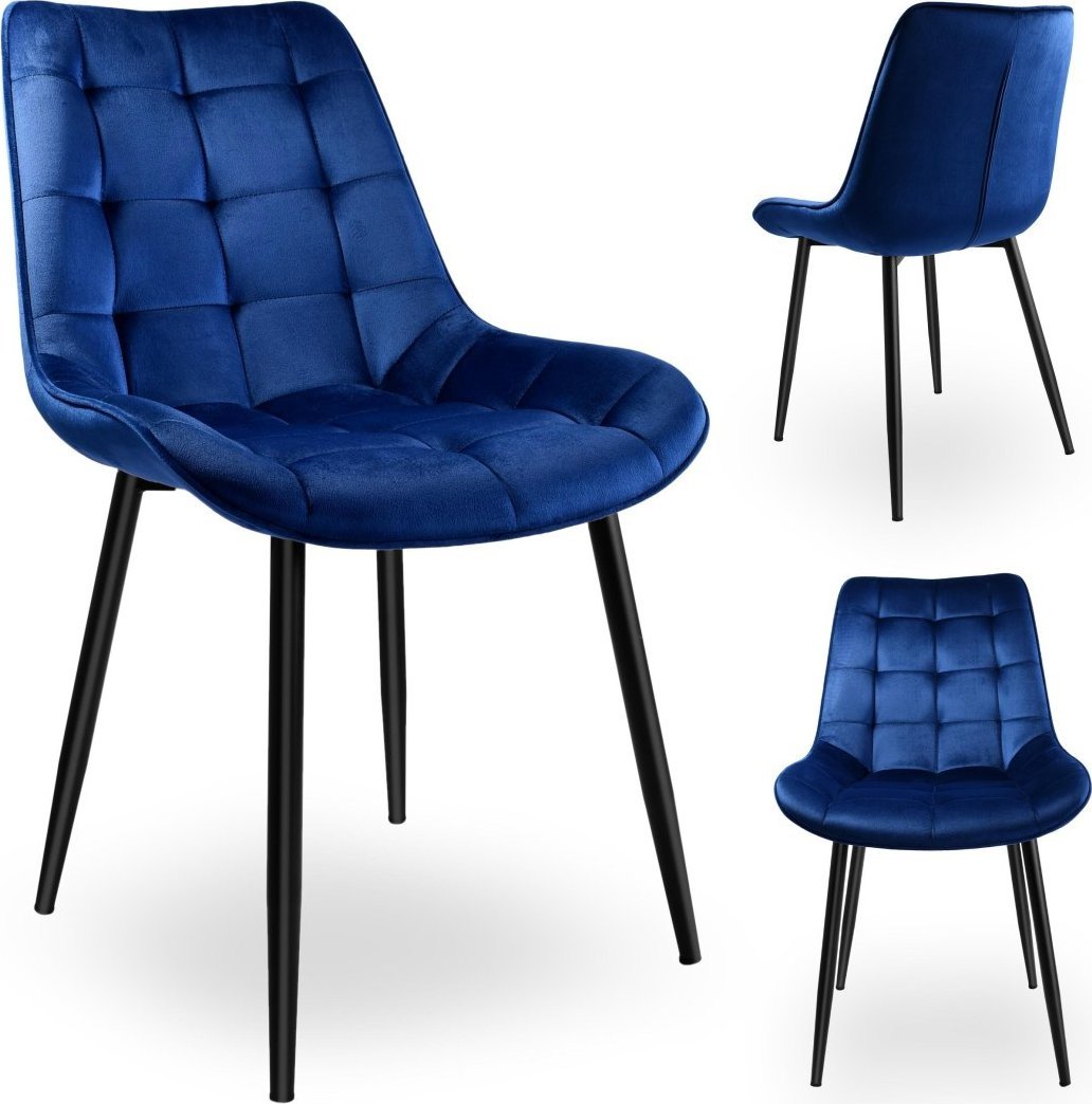 Halmar Krzesło NORMAN granatowe velvet