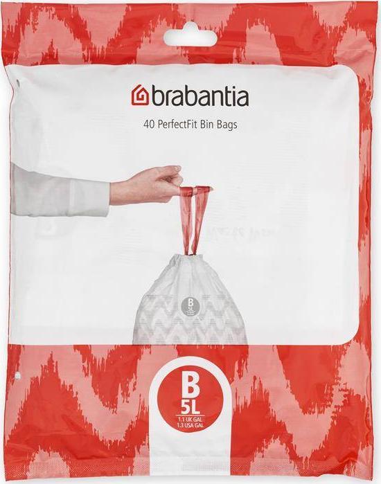 Brabantia Worki na śmieci PerfectFit rozmiar B 5L 40szt 137747