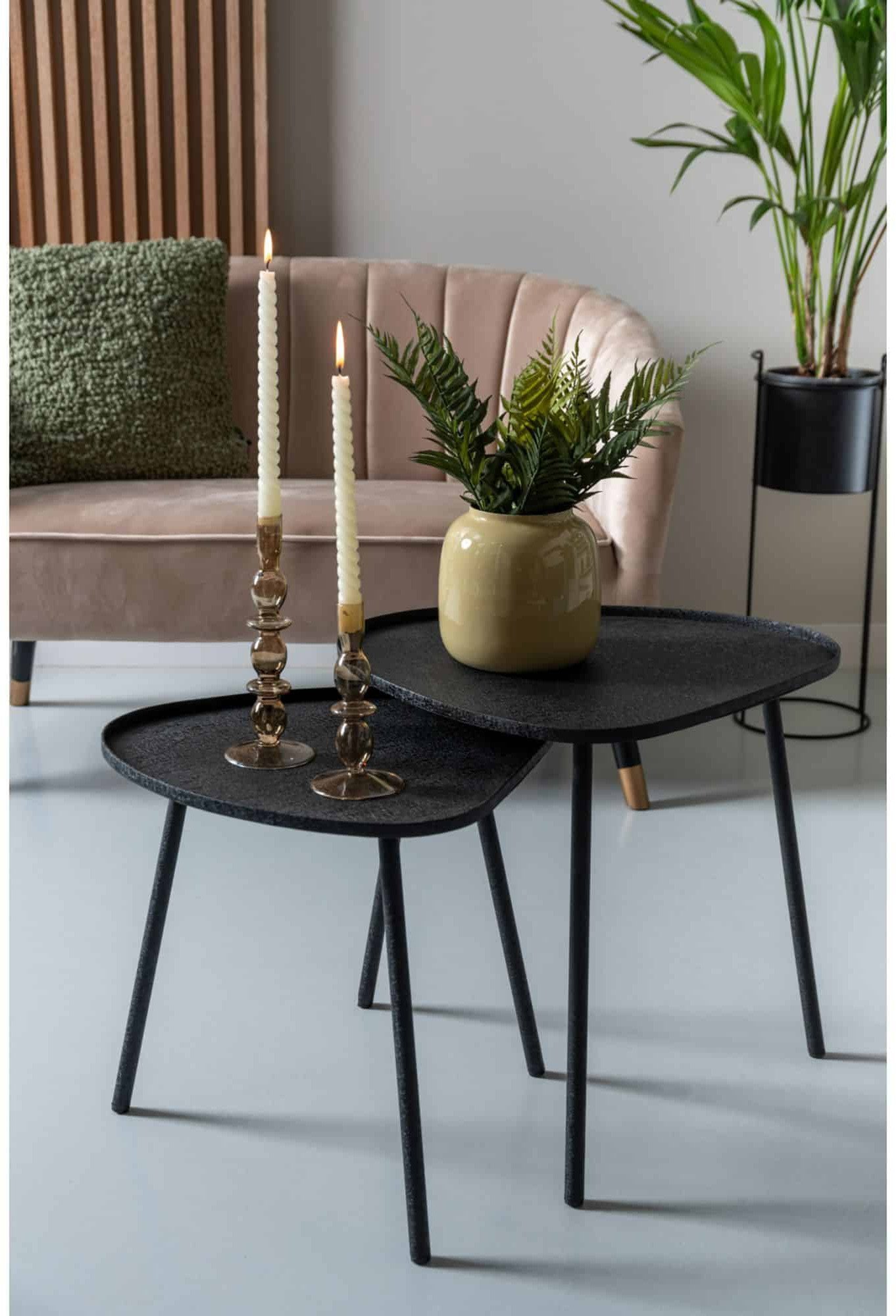 Stolik kawowy metalowy BOAZ, wys. 43 cm