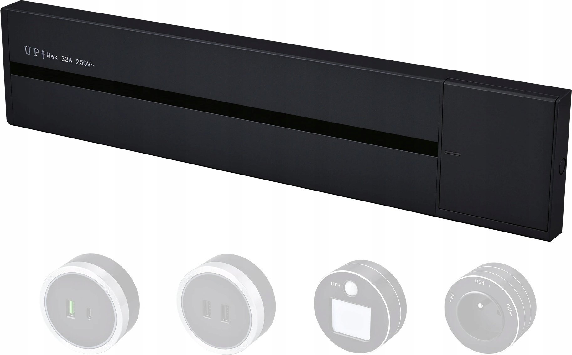 Viking zásuvková lišta LP60 povrchová, černá