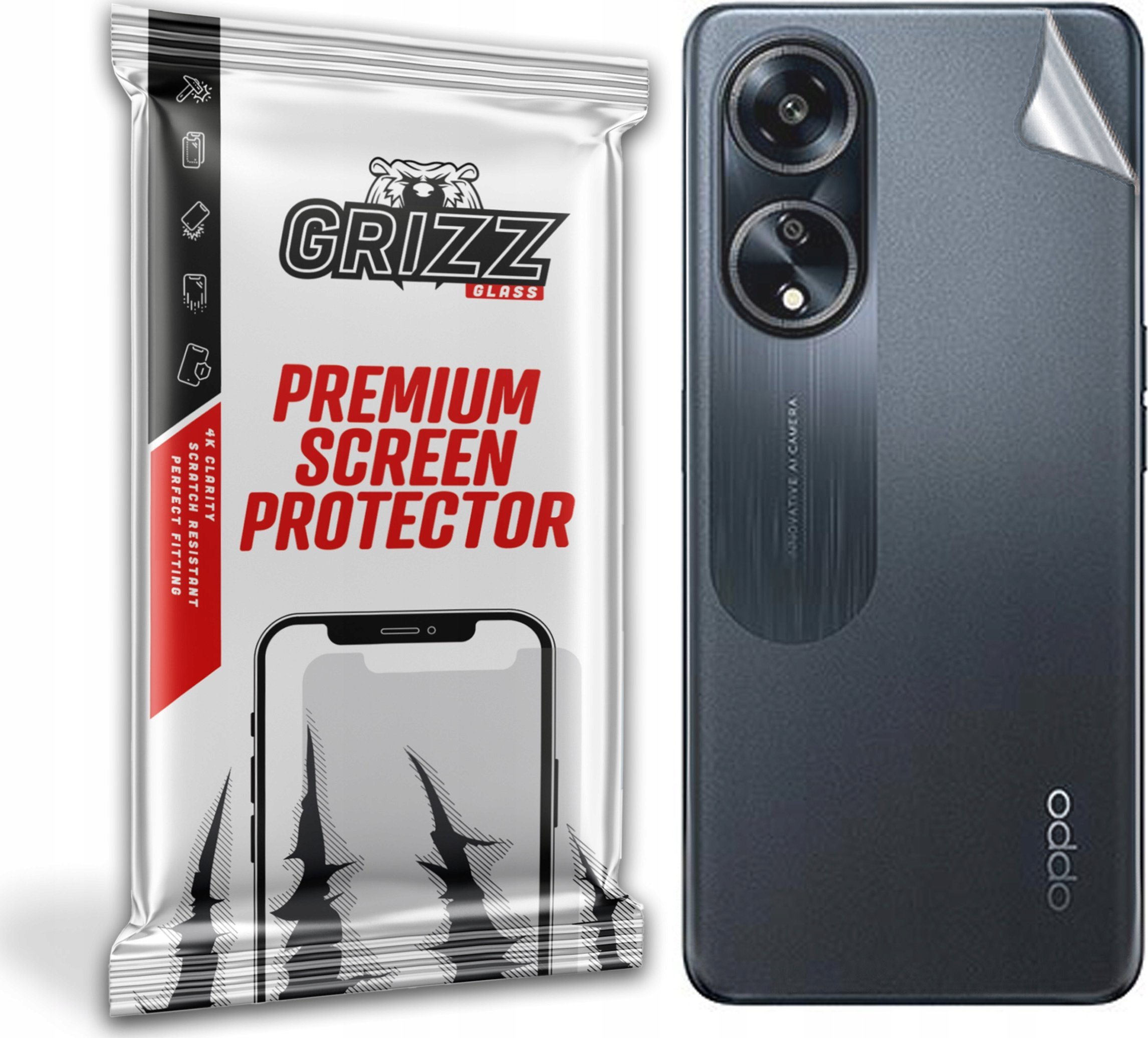 GrizzGlass Folia na tył GrizzGlass SatinSkin do Oppo A1
