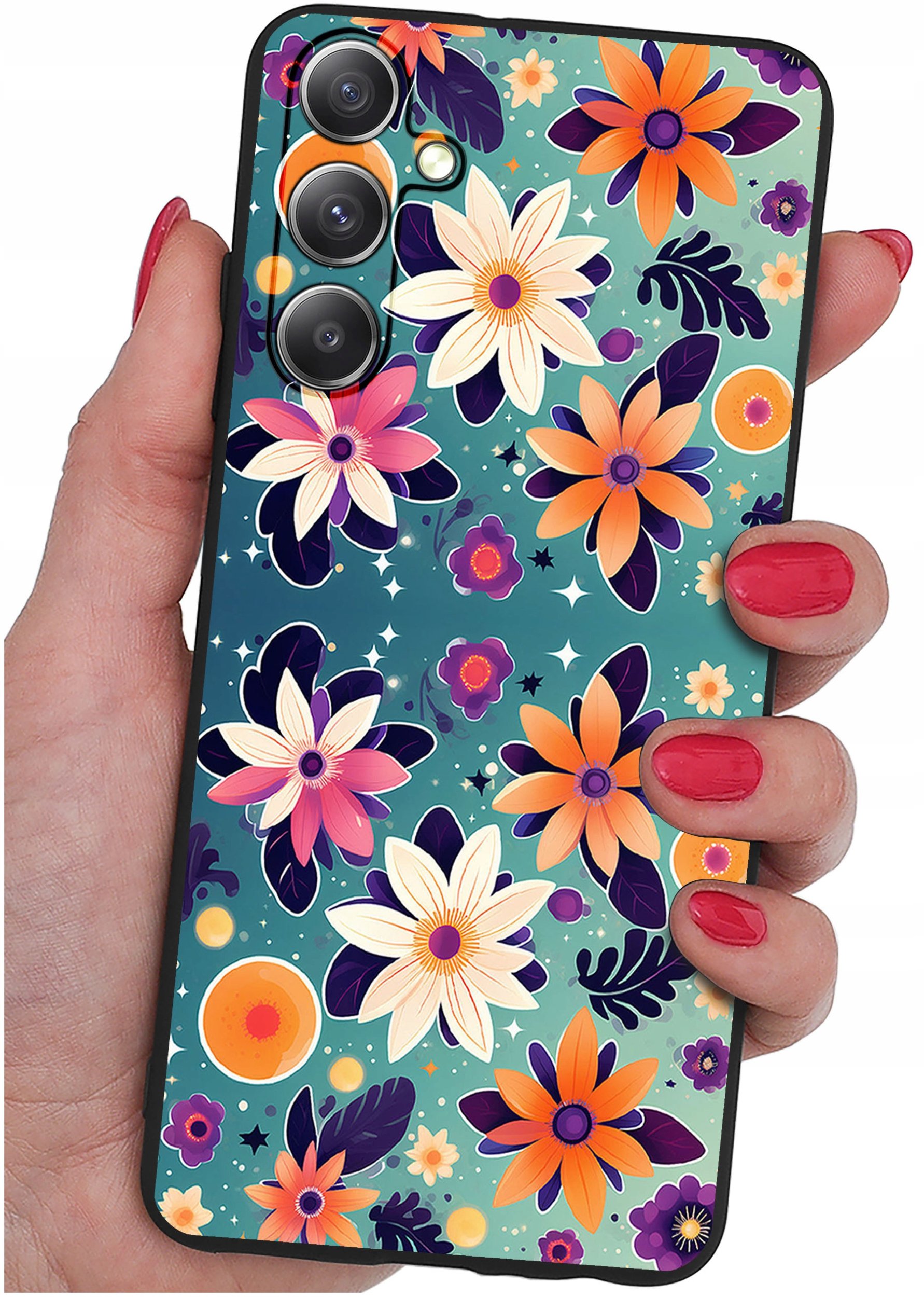 Etui do Samsung Galaxy A16 5G WZORY |SILIKONOWE MATT CASE + SZKŁO 9H